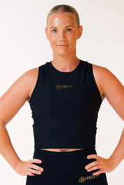 Passion Ribbed Crop Top Black