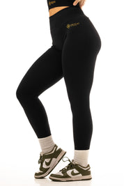 Vision Seamless Scrunch Tights - Black