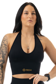 Vision Seamless Halterneck Sport bh Black