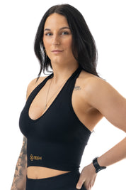 Vision Seamless Halterneck Sport bh Black