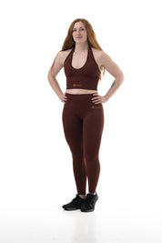 Vision Seamless Scrunch Tights Rust