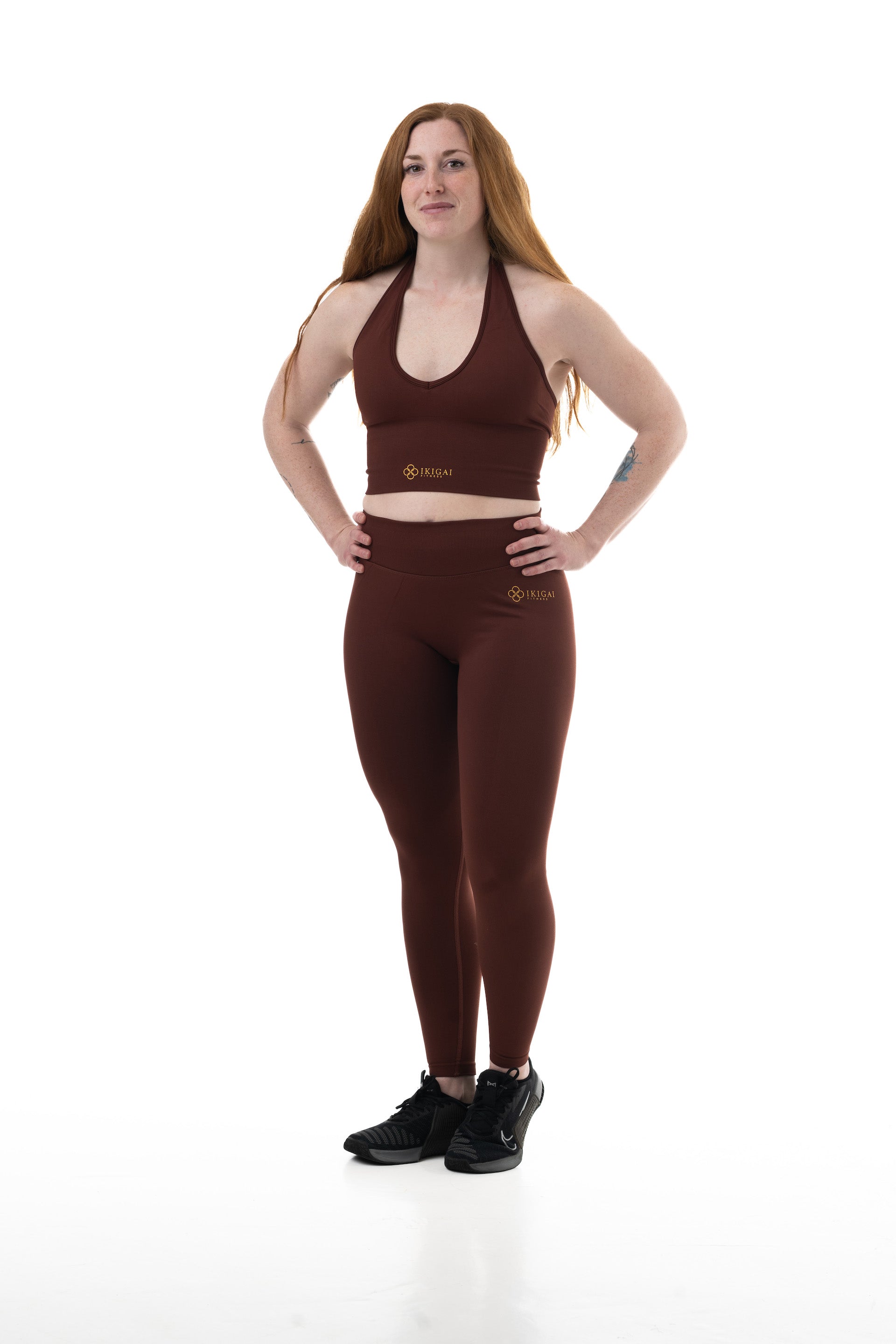 Vision Seamless Scrunch Tights Rust