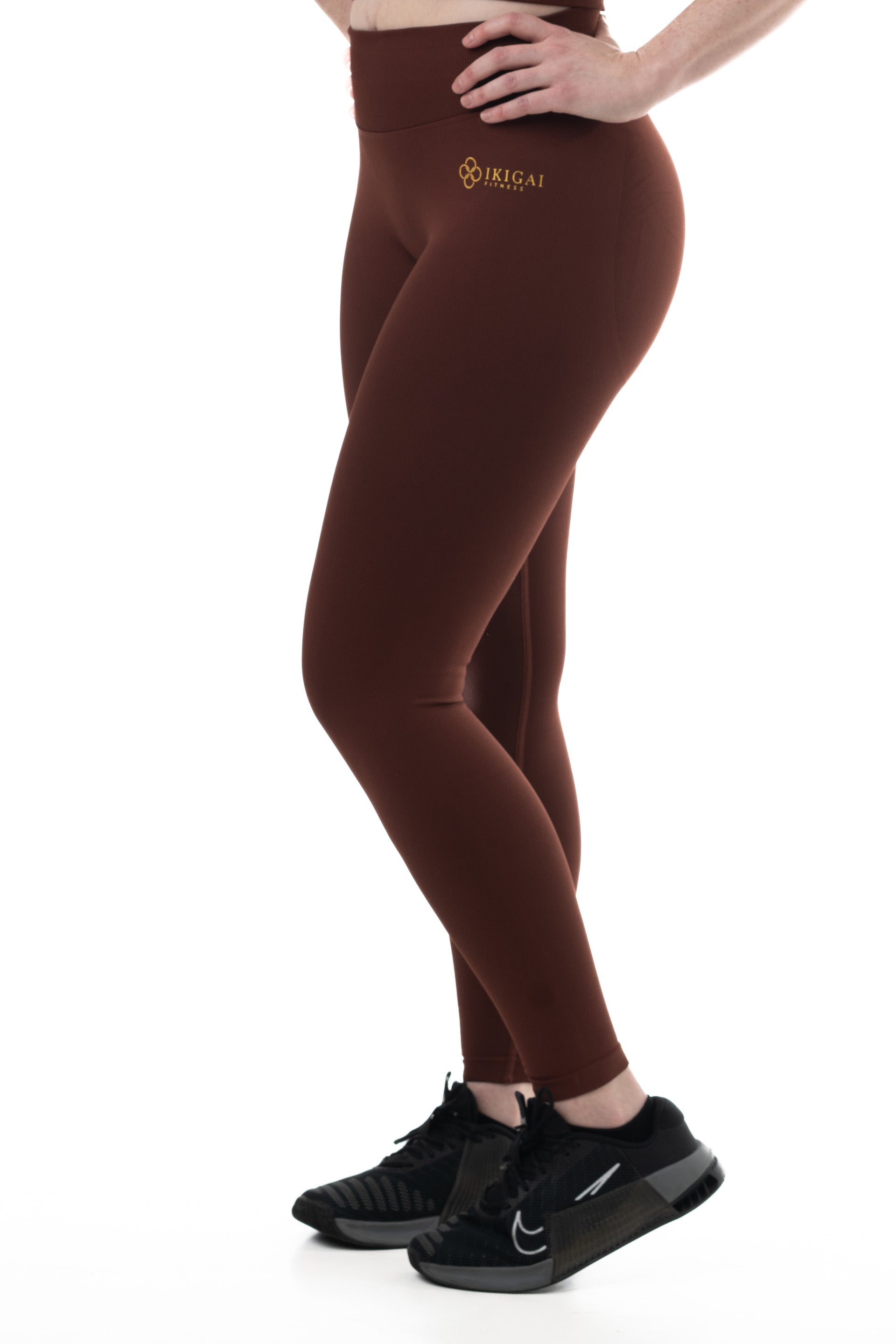 Vision Seamless Scrunch Tights Rust