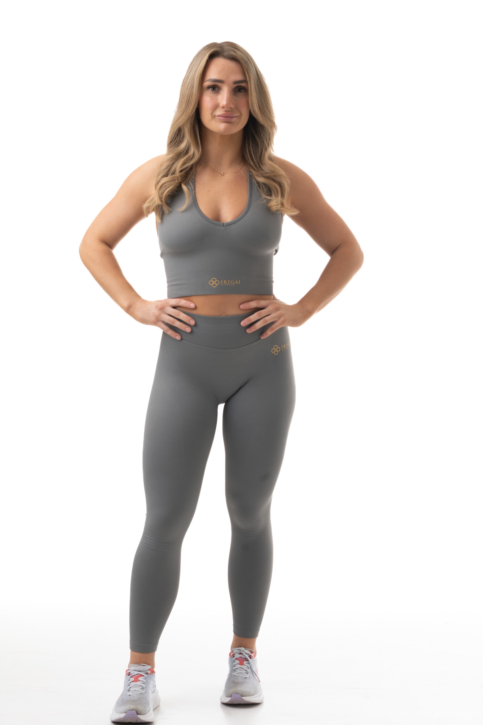 Vision Seamless Scrunch Tights Light Grey