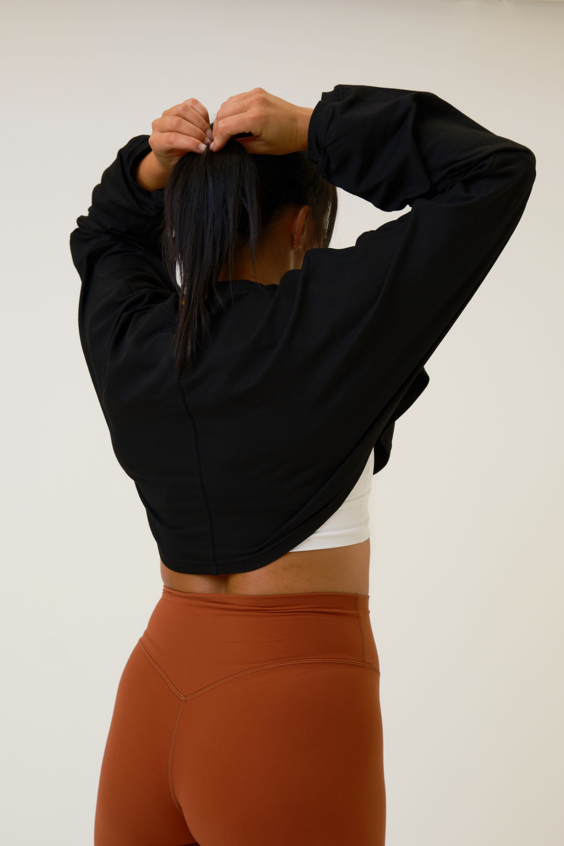 Passion Black Långärmad crop top