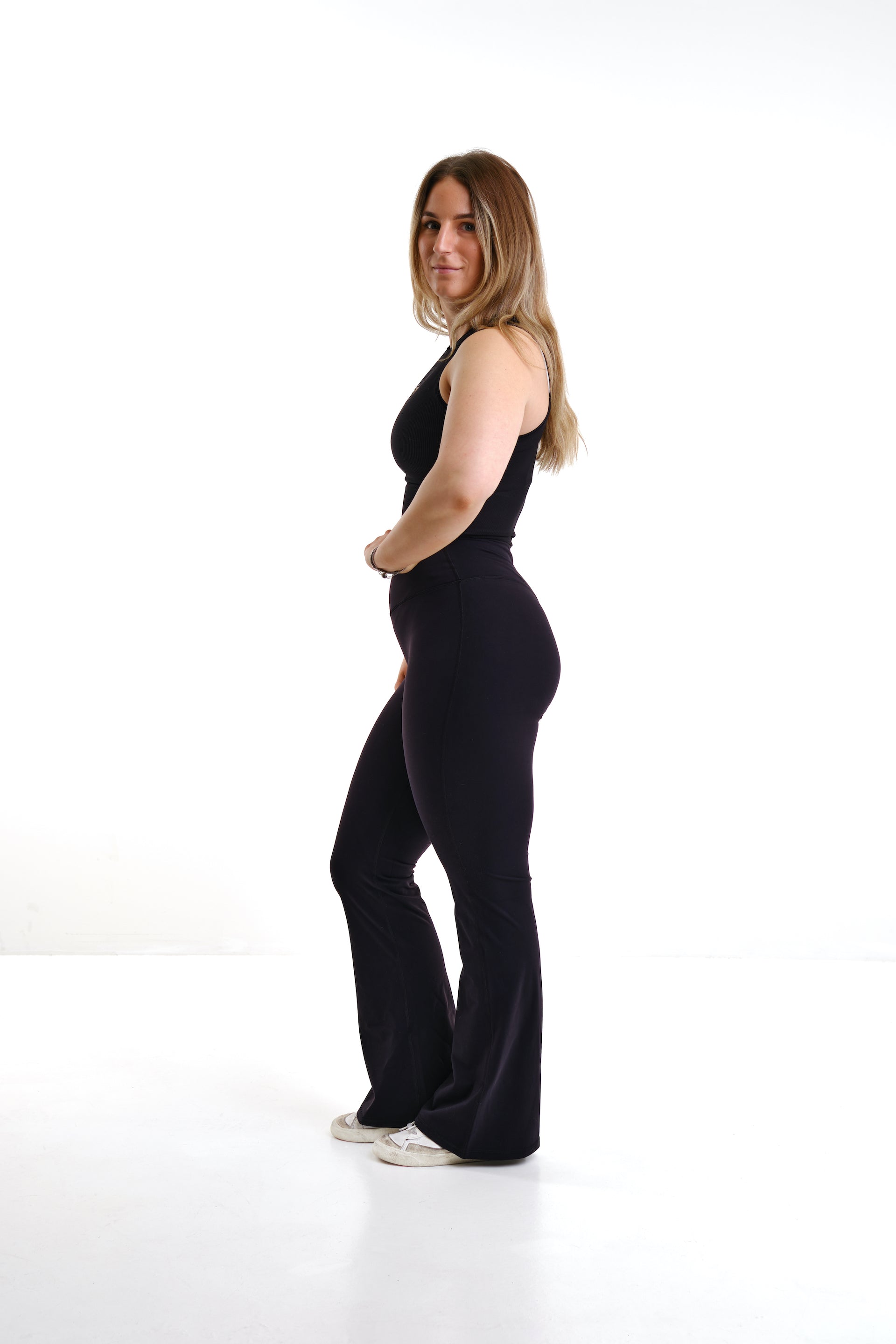 Clean Flared Tights Black