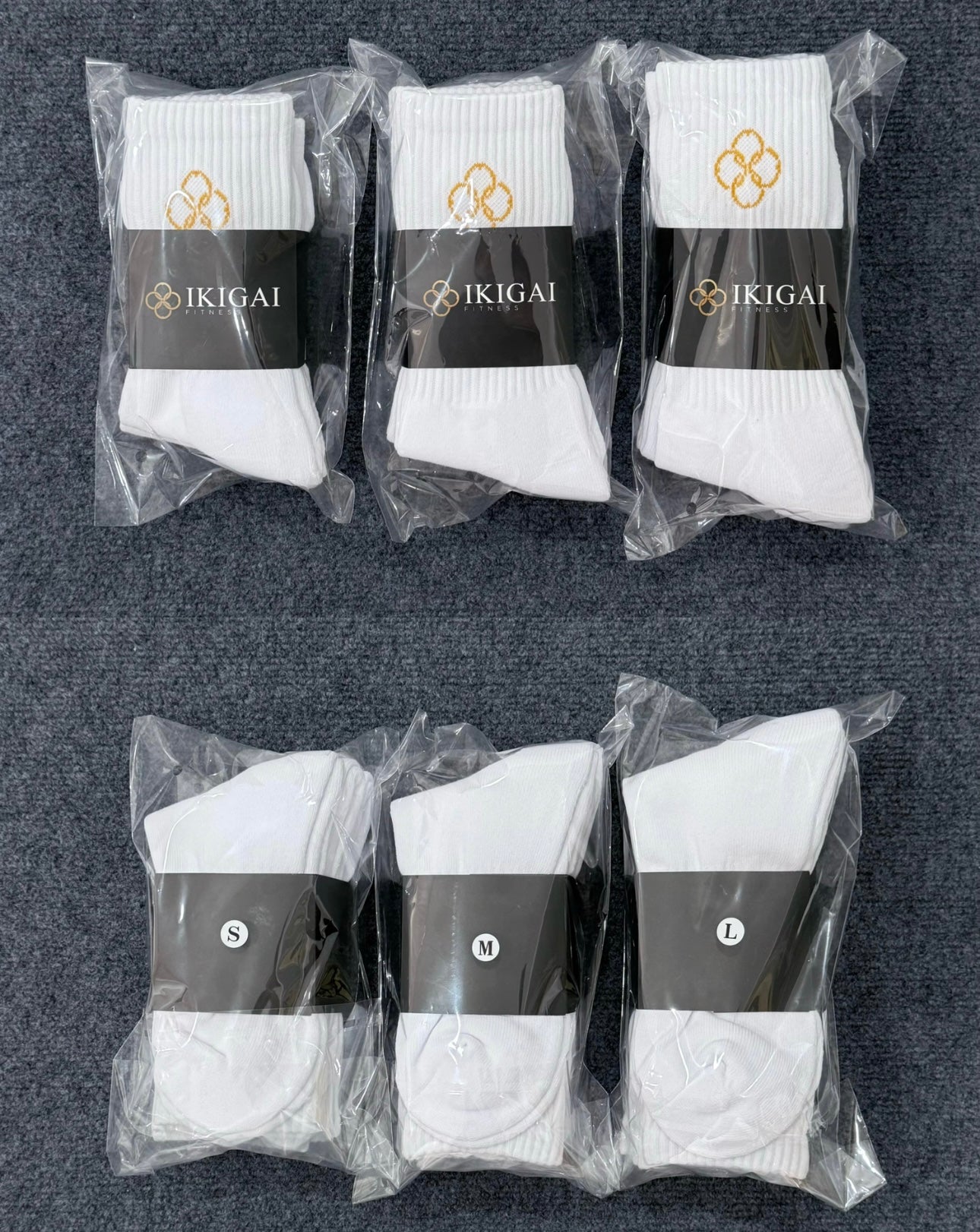 IKIGAI FITNESS Socks 3-pack White