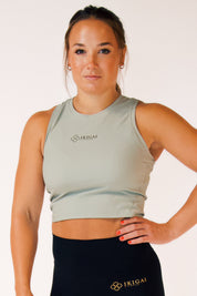 Passion Ribbed Crop Top Light Green